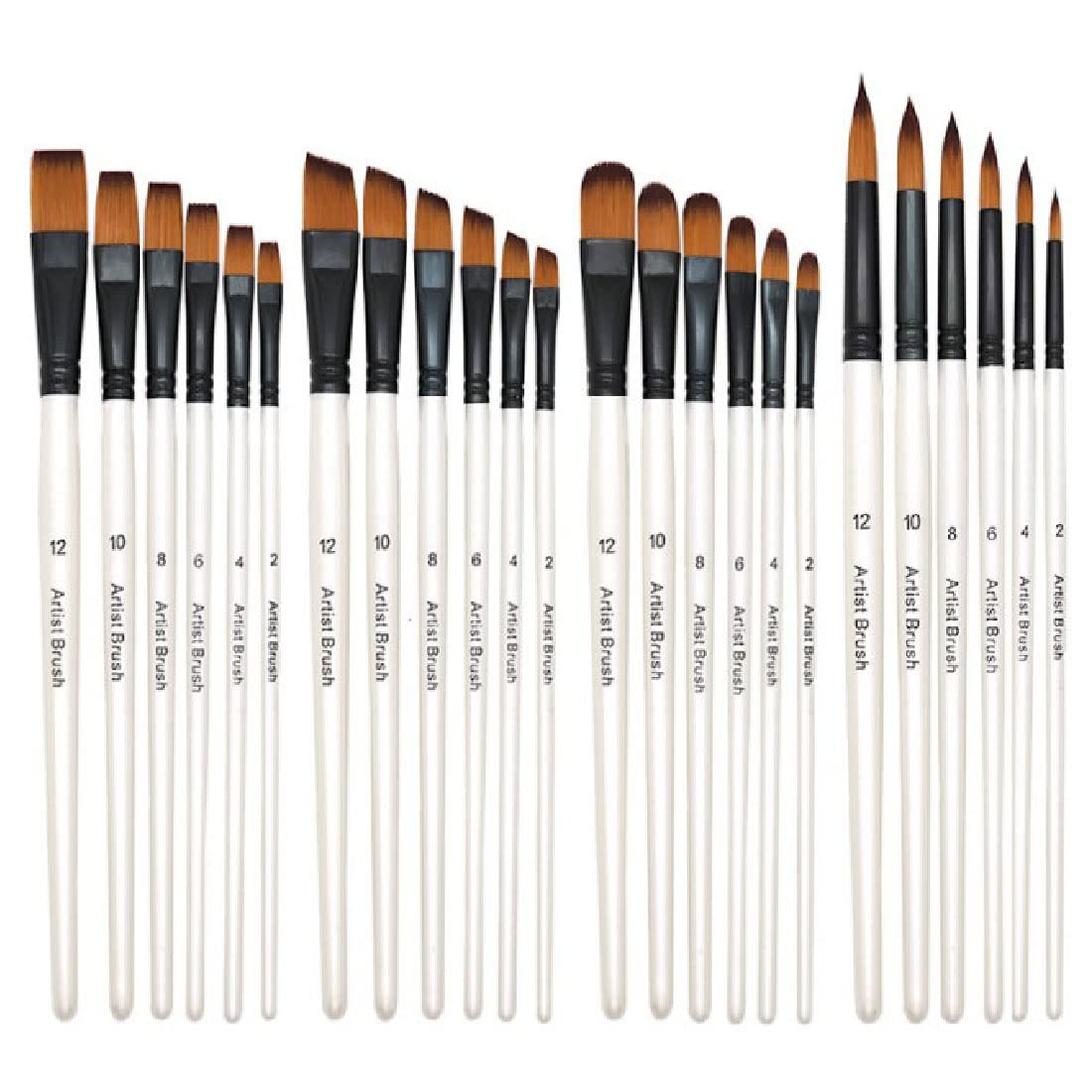 Gouache Paint Set - BOMEIJIA Zestaw pędzli malarskich Okrągły płaski